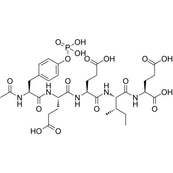 Ac-Tyr(PO3H2)-Glu-Glu-Ile-Glu-OH Chemical Structure