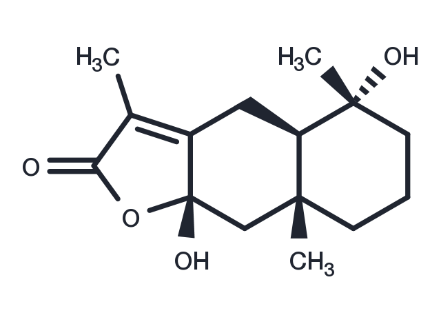 TargetMol Chemical Structure 4,8-Dihydroxyeudesm-7(11)-en-12,8-olide