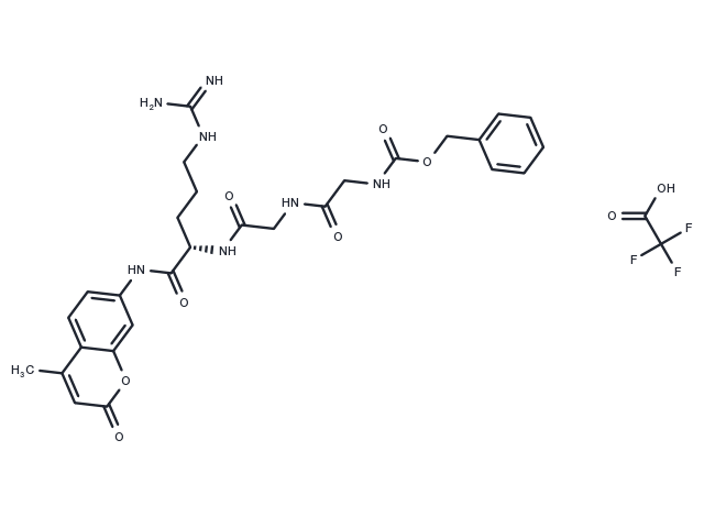 TargetMol Chemical Structure Z-Gly-Gly-Arg-AMC TFA (66216-78-2 free base)
