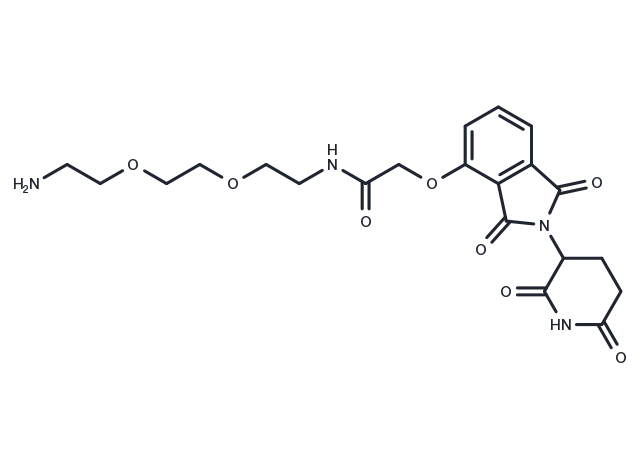Thalidomide-O-amido-PEG2-C2-NH2 Chemical Structure