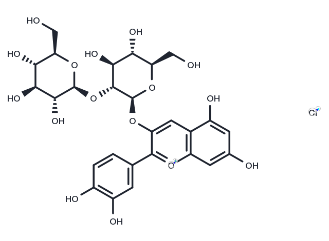 TargetMol Chemical Structure Cyanidin 3-sophoroside chloride