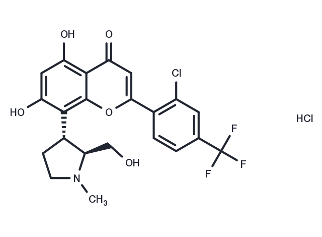 TargetMol Chemical Structure rel-(2S,3R)-Voruciclib hydrochloride