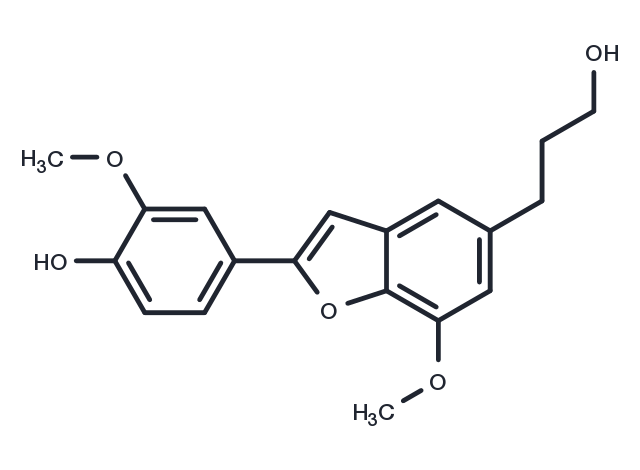 TargetMol Chemical Structure 2-(4-Hydroxy-3-methoxyphenyl)-7-methoxy-5-benzofuranpropanol