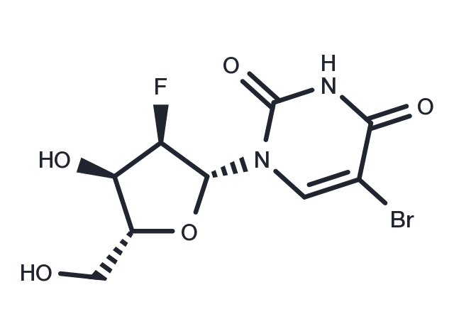 5-Bromo-2’-fluoro-2’-deoxyuridine Chemical Structure