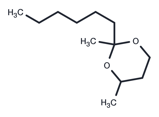 m-Dioxane, 2-hexyl-2,4-dimethyl- Chemical Structure