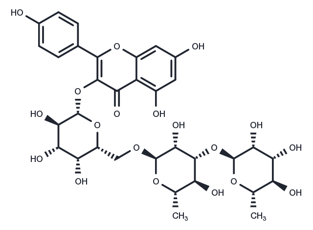 Kaempferol 3-O-rhamninoside Chemical Structure