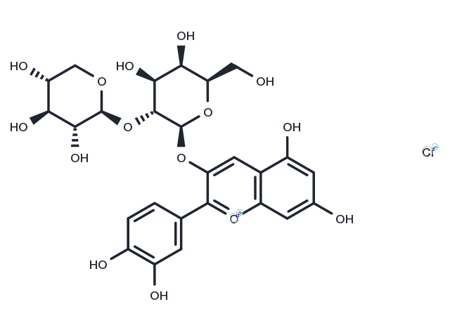 TargetMol Chemical Structure Cyanidin-3-O-lathyroside chloride