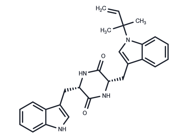 Cyclo[N1'-(1,1-dimethyl-2-propenyl)tryptophyltrypt Chemical Structure