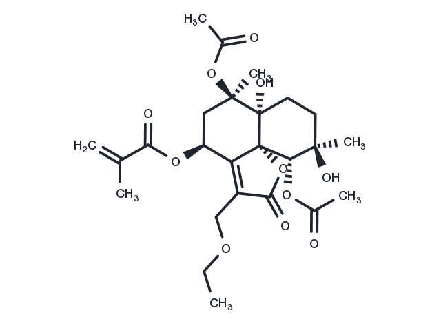 8alpha-Methacryloyloxy-13-ethoxyvernojalcanolide Chemical Structure