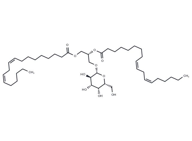 1,2-O-Dilinoleoyl-3-O-Beta-D-Galactopyranosylracglycerol Chemical Structure