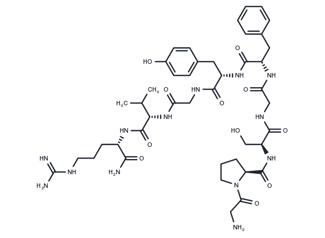Locustatachykinin I acetate Chemical Structure