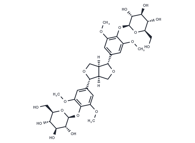 Syringaresinol diglucoside Chemical Structure