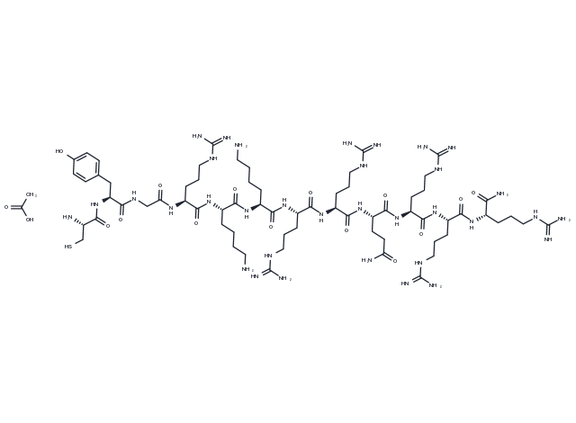 Cys-TAT(47-57) acetate(583836-55-9 Free base) Chemical Structure