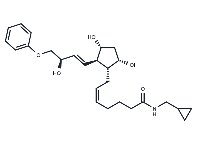 16-phenoxy tetranor Prostaglandin F2α cyclopropyl methyl amide Chemical Structure