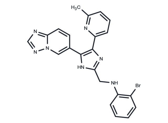 TargetMol Chemical Structure N-((4-([1,2,4]triazolo[1,5-a]pyridin-6-yl)-5-(6-methylpyridin-2-yl)-1H-imidazol-2-yl)methyl)-2-bromoaniline