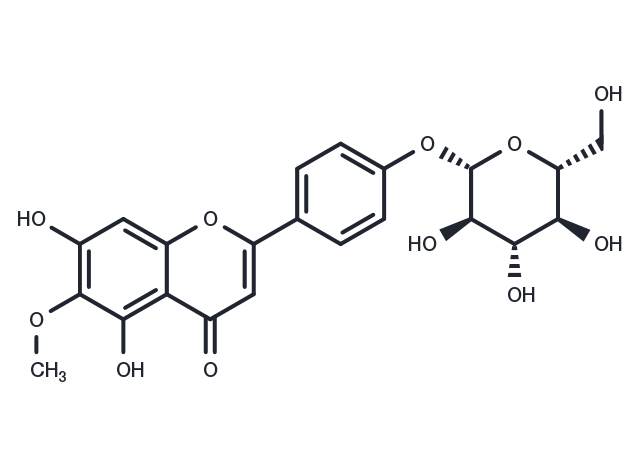 Hispidulin 4'-O-β-D-glucopyranoside Chemical Structure