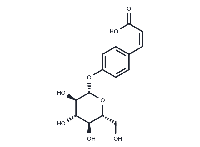 4-O-beta-Glucopyranosyl-cis-coumaric acid Chemical Structure