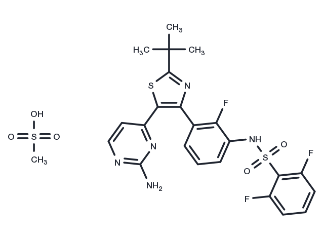 TargetMol Chemical Structure Dabrafenib Mesylate