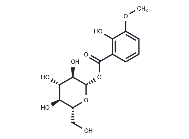 TargetMol Chemical Structure 2-Hydroxy-3-methoxybenzoic acid glucose ester