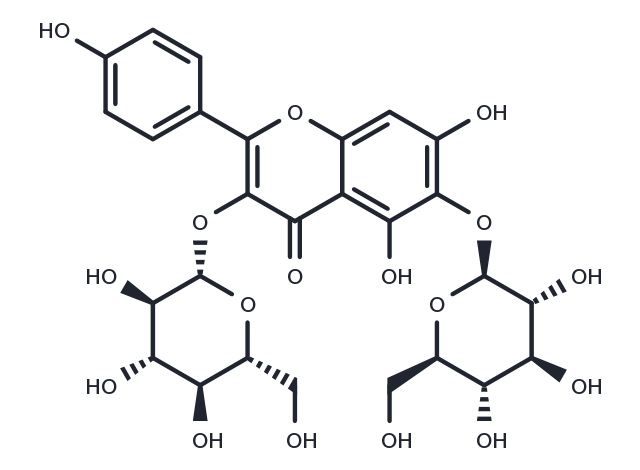 TargetMol Chemical Structure 6-Hydroxykaempferol 3,6-diglucoside