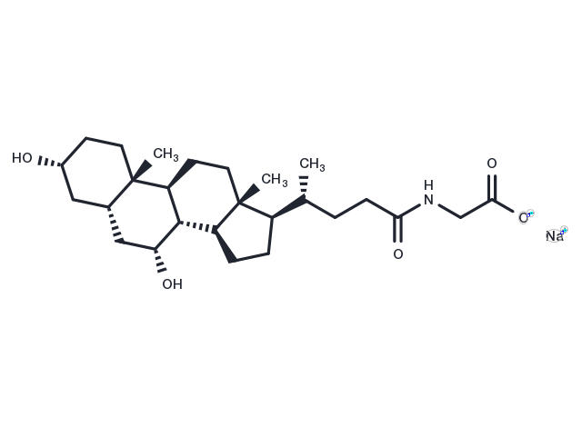 Glycochenodeoxycholic acid sodium salt Chemical Structure
