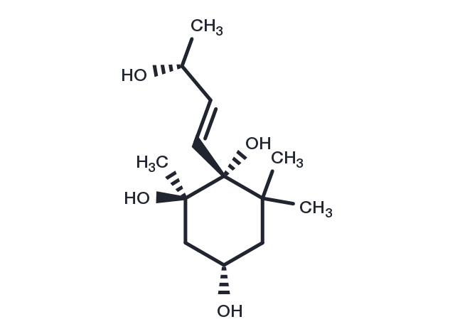 Megastigm-7-ene-3,5,6,9-tetraol Chemical Structure