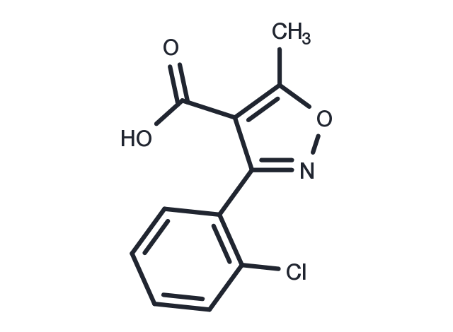 5-Methyl-3-(2'-chlorophenyl)-4-isoxazolecarboxylic acid Chemical Structure