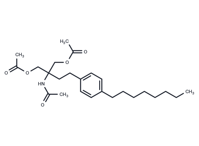 Acetamide, N-[1,1-bis[(acetyloxy)methyl]-3-(4-octylphenyl)propyl]- Chemical Structure