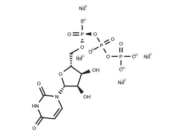 Sp-Uridine-5'-O-(1-thiotriphosphate) sodium Chemical Structure