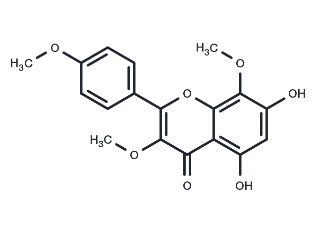 5,7-Dihydroxy-3,4',8-trimethoxyflavone Chemical Structure