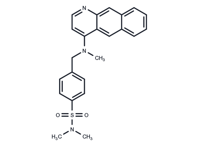 TargetMol Chemical Structure 4-((benzo[g]quinolin-4-yl(methyl)amino)methyl)-N,N-dimethylbenzenesulfonamide