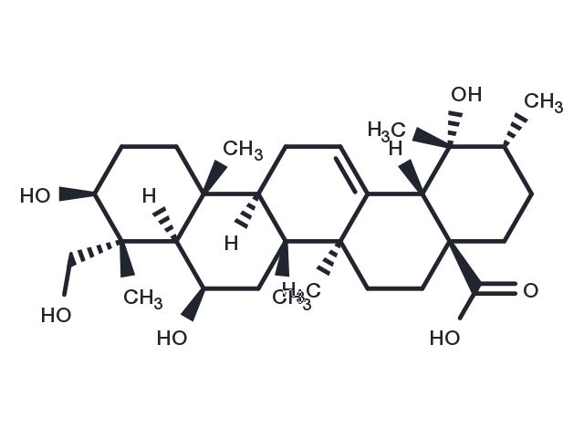 TargetMol Chemical Structure 3,6,19,23-Tetrahydroxy-12-ursen-28-oic acid