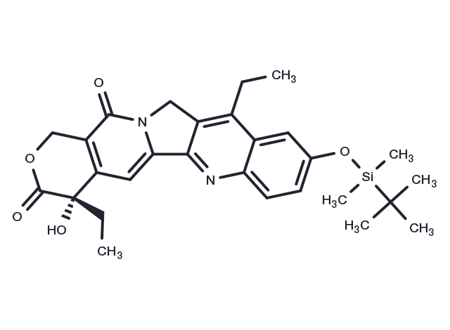 (S)-9-((tert-Butyldimethylsilyl)oxy)-4,11-diethyl-4-hydroxy-1,12-dihydro-14H-pyrano[3',4':6,7]indolizino[1,2-b]quinoline-3,14(4H)-dione Chemical Structure