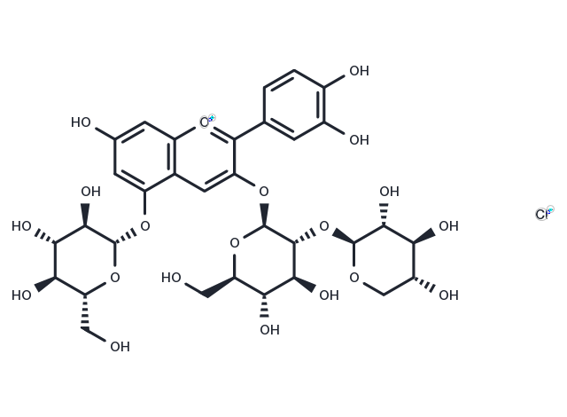 TargetMol Chemical Structure Cyanidin-3-O-sambubioside-5-O-glucoside chloride