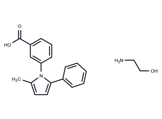 Benzoic acid, m-(2-methyl-5-phenylpyrrol-1-yl)-, compd. with 2-aminoethanol (1:1) Chemical Structure