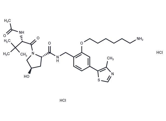 (S,R,S)-AHPC-phenol-alkylC6-amine dihydrochloride Chemical Structure