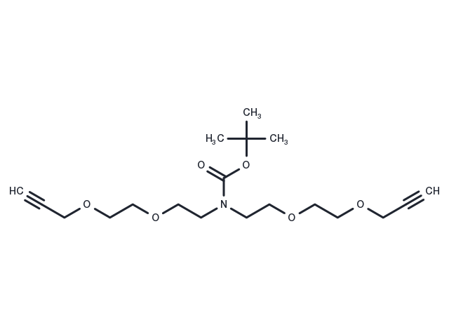 N-Boc-N-bis(PEG2-propargyl) Chemical Structure