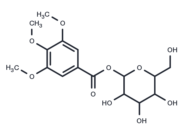 1-O-(3,4,5-Trimethoxybenzoyl)-b-D-glucopyranoside Chemical Structure