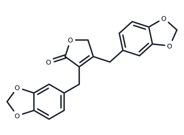 TargetMol Chemical Structure 2,3-Di(3',4'-methylenedioxybenzyl)-2-buten-4-olide