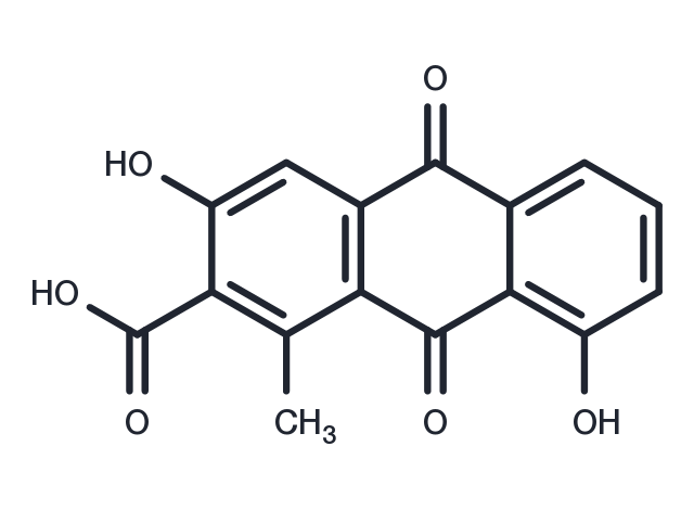 3,8-Dihydroxy-1-methylanthraquinone-2-carboxylic a Chemical Structure