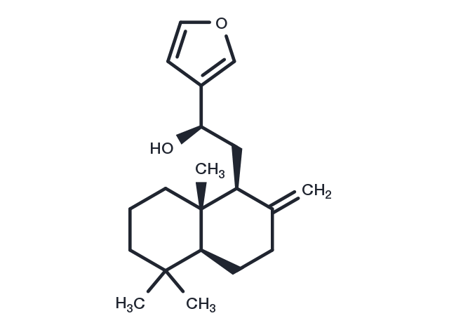 TargetMol Chemical Structure 15,16-Epoxy-12R-hydroxylabda-8(17),13(16),14-triene