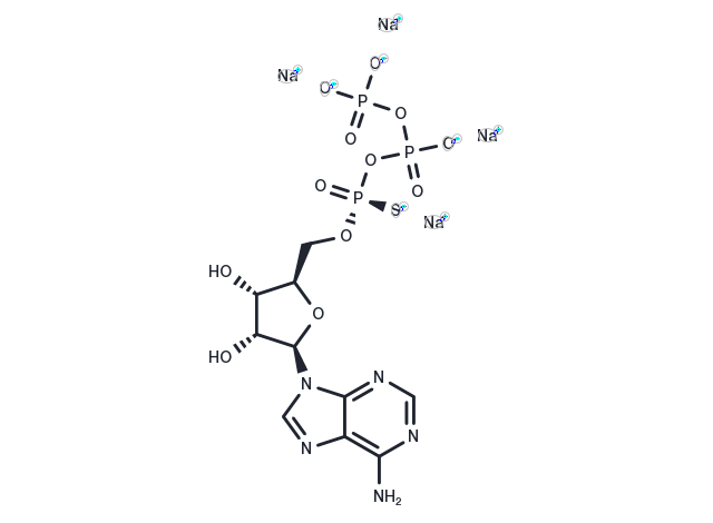 Rp-Adenosine-5'-O-(1-thiotriphosphate) sodium Chemical Structure