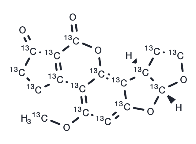 Aflatoxin B2-13C17 Chemical Structure