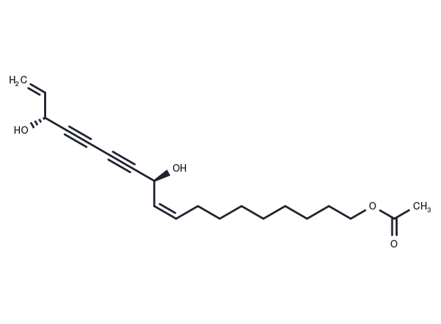 1-Acetoxy-9,17-octadecadiene-12,14-diyne-11,16-diol Chemical Structure