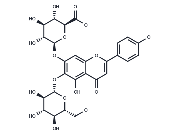 TargetMol Chemical Structure 6-hydroxyapigenin-6-O-β-D-glucoside-7-O-β-D-glucuronide