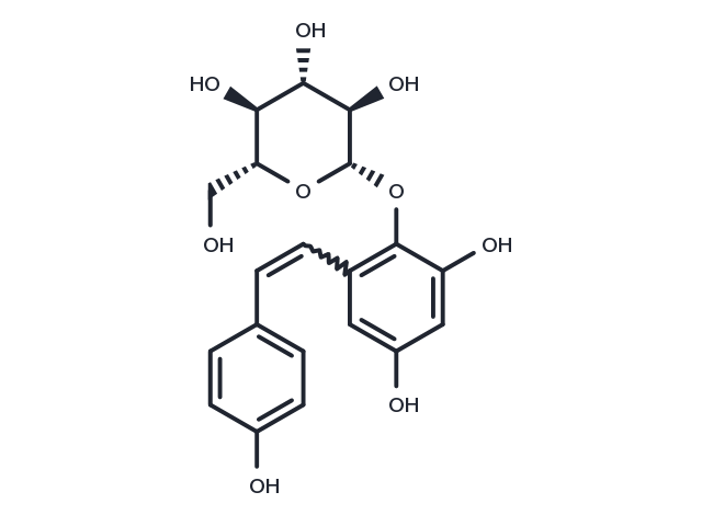 TargetMol Chemical Structure Tetrahydroxystilbene-2-O-β-D-glucoside