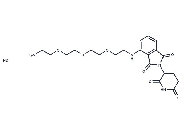 Pomalidomide-PEG3-C2-NH2 hydrochloride Chemical Structure
