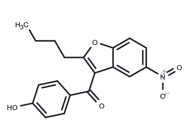 (2-Butyl-5-nitrobenzofuran-3-yl)(4-hydroxyphenyl)methanone Chemical Structure