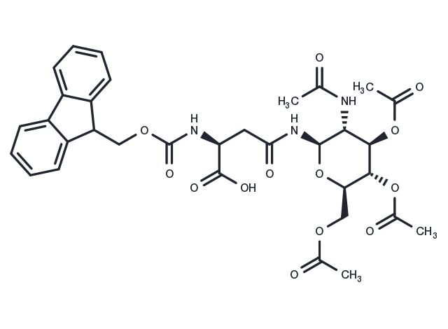 Fmoc-L-Asn(beta-D-GlcNAc(Ac)3)-OH Chemical Structure