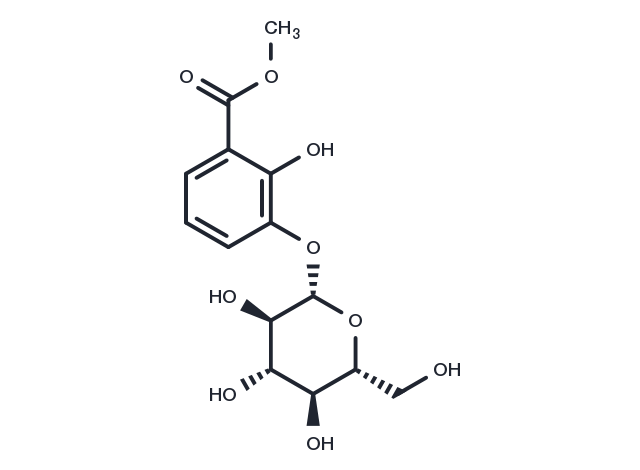 TargetMol Chemical Structure 3-(beta-D-Glucopyranosyloxy)-2-hydroxybenzoic acid methyl ester
